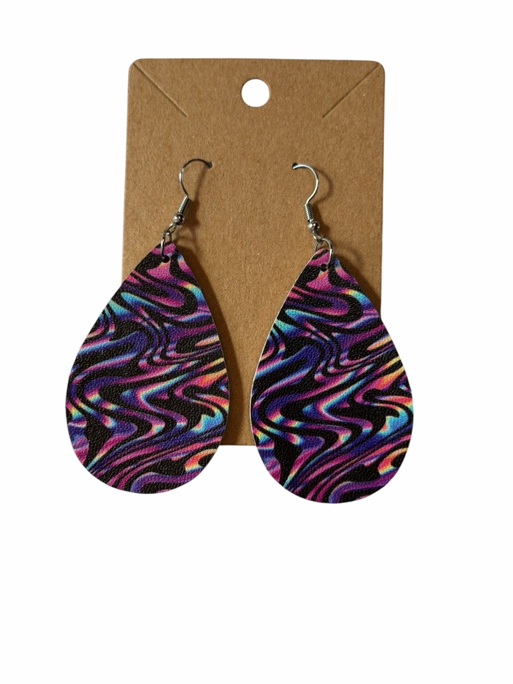 Multicolor Swirl Teardrop Earrings - Women Jewelry